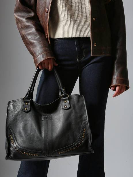 Handtassen Glam Eyelet Leder Basilic pepper Zwart glam eyelet BGLE31 ander zicht 1