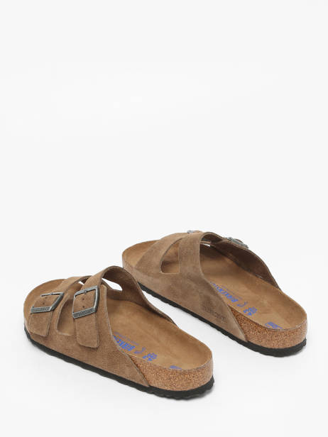 Slippers Arizona Uit Leder Birkenstock Bruin men 1030863 ander zicht 2