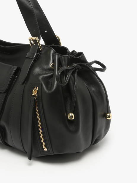 Schoudertas Icone Leder Gerard darel Zwart icone DCS30410 ander zicht 5