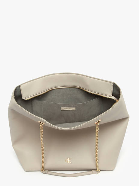 Schoudertas Minimal Mono Calvin klein jeans Beige minimal mono 4F3204G ander zicht 2