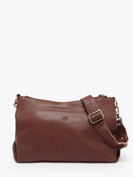 Cross Body Tas Vintage Leder Mila louise Beige vintage 3822VC ander zicht 4