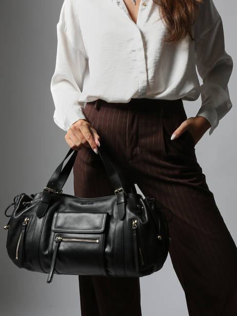 Schoudertas Icone Leder Gerard darel Zwart icone DCS30410 ander zicht 1