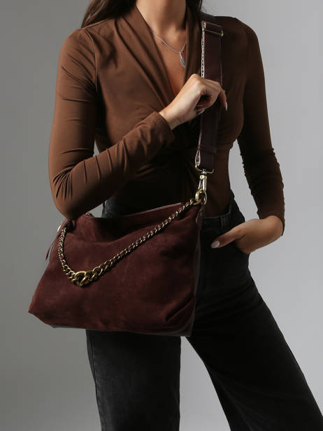 Cross Body Tas Vintage Leder Mila louise Beige vintage 3822VC ander zicht 1