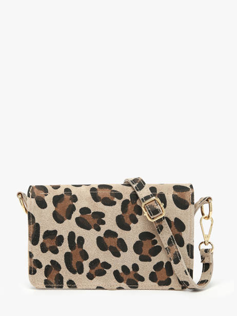 Cross Body Tas Velvet Leopardo Leder Milano Beige velvet leopardo VL260612 ander zicht 4