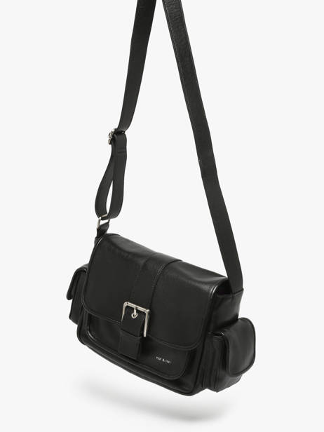 Cross Body Tas Joy Leder Nat et nin Zwart vintage JOY ander zicht 2