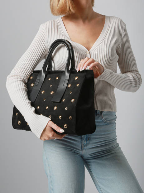 Handtas A4 Formaat Stud David jones Zwart stud CM7868 ander zicht 1