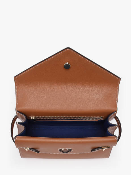 Cross Body Tas M Emilie Grainé Leder Le tanneur Bruin emily TEMI1014 ander zicht 3