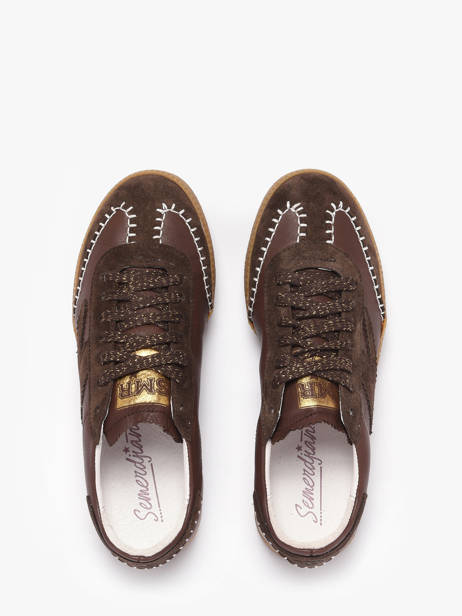 Sneakers Uit Leder Semerdjian Bruin women ZADIK ander zicht 3