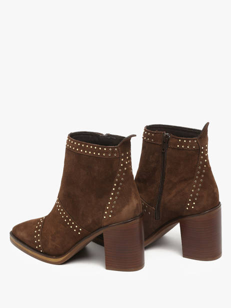 Enkellaarsjes Met Hak Uit Leder Alpe Bruin women 54491133 ander zicht 2