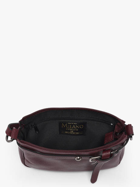 Cross Body Tas Caviar Leder Milano Rood caviar G1421N ander zicht 3