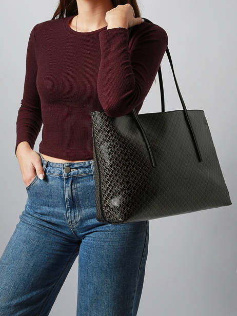 Schoudertas Coated Emblem Gerecycleerd Polyester Calvin klein jeans Zwart coated emblem 4F3266G ander zicht 1