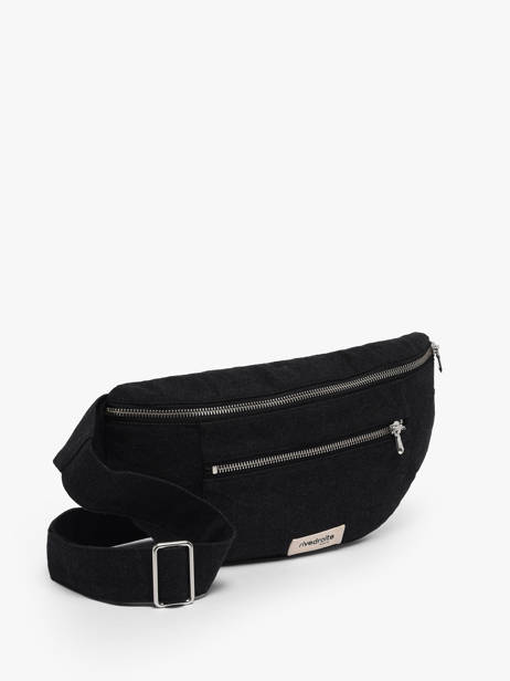 Belt Bag Orsel Gerecycleerd Katoen Rivedroite Zwart timeless ORSELTIM ander zicht 2