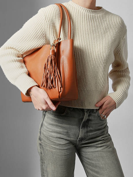 Schoudertas Helena Leder Francinel Bruin helena 22945 ander zicht 1