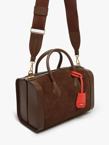 Bowlingtas M Bcbg Suède Leder Lancel Bruin bcbg A13693 ander zicht 1