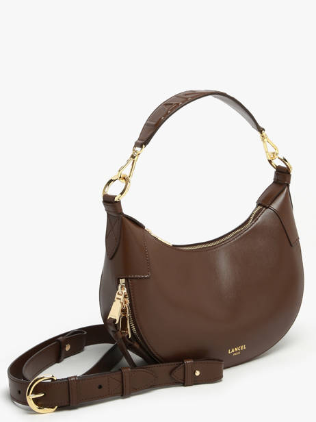 Cross Body Tas Origami Leder Lancel Bruin origami A13313 ander zicht 1