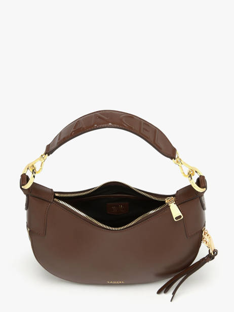 Cross Body Tas Origami Leder Lancel Bruin origami A13313 ander zicht 2