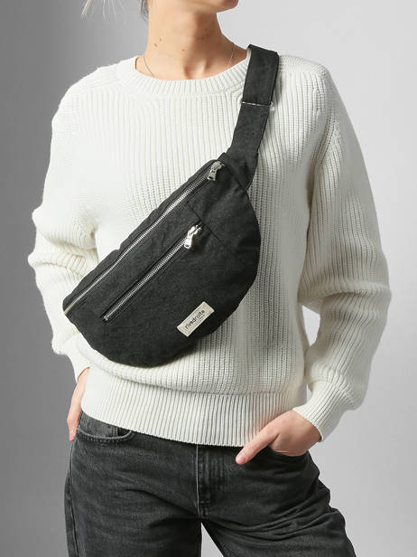 Belt Bag Orsel Gerecycleerd Katoen Rivedroite Zwart timeless ORSELTIM ander zicht 1