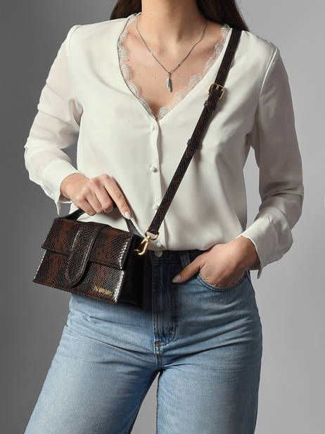 Preloved Grand Bambino Cross Body Tas Leder Jacquemus Bruin second life 1567339 ander zicht 1