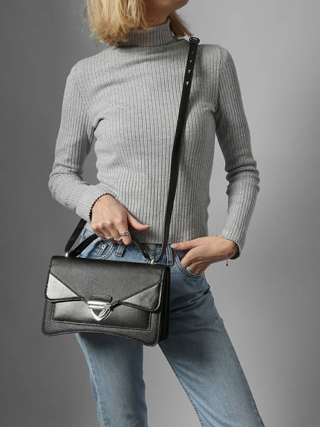 Cross Body Tas Madame George Caviar Leder Paul marius Zwart caviar MGEORCAV ander zicht 1