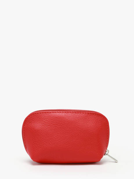 Portemonnee Confort Leder Hexagona Rood confort 467389 ander zicht 2