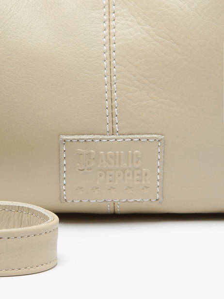 Cross Body Tas Seam Leder Basilic pepper Beige seam BSEA03 ander zicht 5