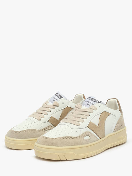 Sneakers Uit Leder Victoria Beige women 1257136 ander zicht 1