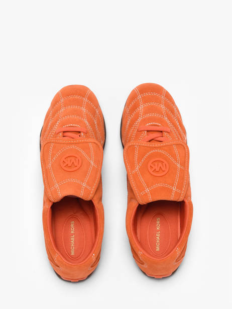 Sneakers Uit Leder Michael kors Oranje women YFS1S835 ander zicht 3