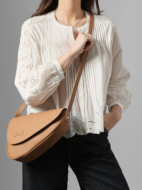 Cross Body Tas Sunny Leder Nathan baume Bruin n city 6 ander zicht 1