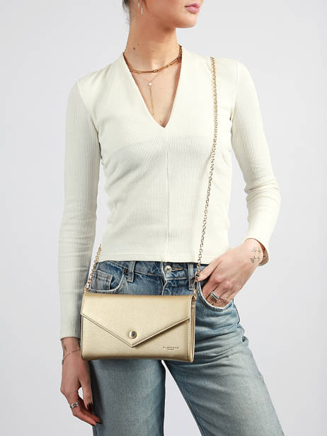 Clutch Miniprix Goud saffiano F5017 ander zicht 1