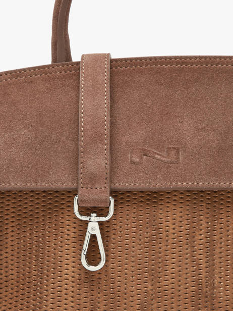 Cross Body Tas Clarita Texture Leder Nathan baume Bruin nathan 18TX ander zicht 3
