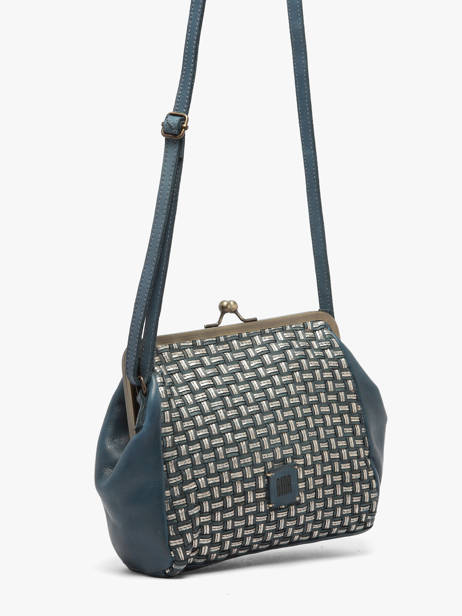 Cross Body Tas Heritage Leder Biba Blauw heritage KAB21L ander zicht 1