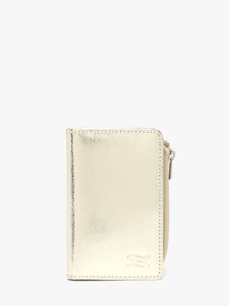 Portefeuille Leder Crinkles Goud caviar 14340