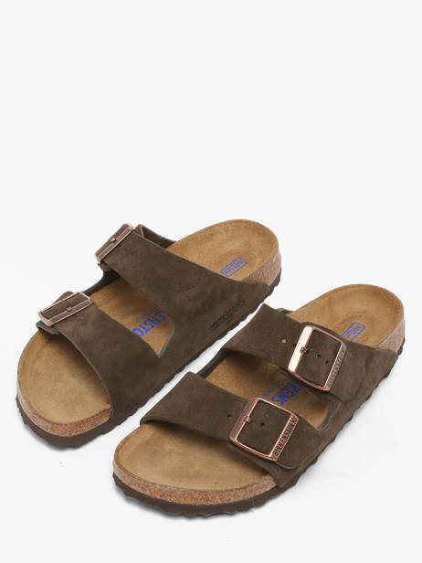 Slippers Uit Leder Birkenstock Bruin women 951313 ander zicht 1