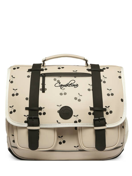 Boekentas 3 Compartimenten Cameleon Beige vintage north PBVWCA41 ander zicht 7