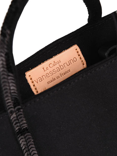 Cross Body Tas Baby Cabas Pailletten Vanessa bruno Zwart cabas 1V40410 ander zicht 2