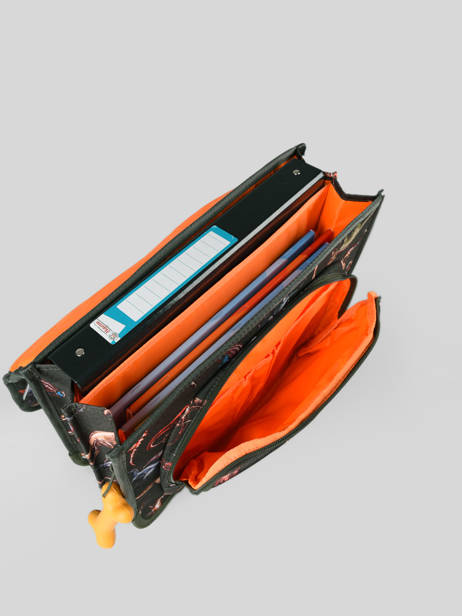 Boekentas 2 Compartimenten Lily Boys Stones and bones Zwart boys B ander zicht 3