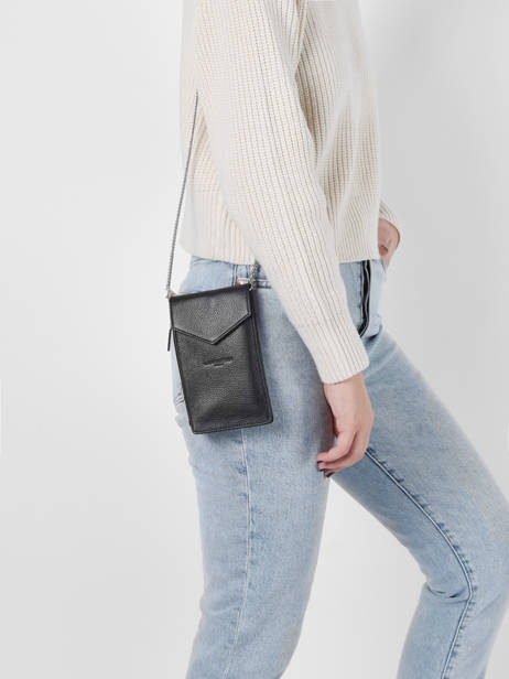 Telefoontasje Foulonné Pia Leder Lancaster Zwart foulonne pm 27 ander zicht 1